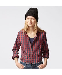 UNIQLO | WOMEN エクストラファインコットンブロードチェックシャツ（長袖）C＋E(シャツ/ブラウス)