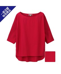 UNIQLO | WOMEN エクストラファインコットンブロードTシャツ（7分袖）A＋E(シャツ/ブラウス)