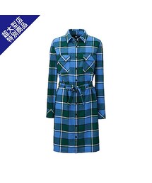 UNIQLO | WOMEN フランネルワンピース（長袖）＋E(ワンピース)