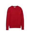 ユニクロ | WOMEN コットンカシミヤケーブルクルーネックセーター（長袖）(Knitwear)