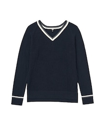 UNIQLO | WOMEN コットンカシミヤクリケットセーター（長袖）(ニット/セーター)