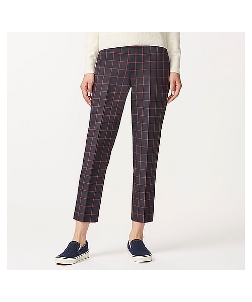 UNIQLO（ユニクロ）の「WOMEN アンクルパンツ（ウィンドウペン）（その他パンツ・レディース・OFF WHITE/BLUE・3XL/L/M/XL/XXL/S）」の2枚目の写真