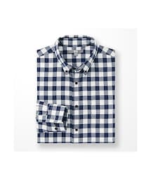 UNIQLO | MEN フランネルチェックシャツ（ボタンダウンカラー・長袖）B(シャツ/ブラウス)