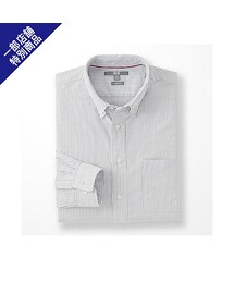 UNIQLO | MEN オックスフォードスリムフィットストライプシャツ（長袖）＋E(シャツ/ブラウス)