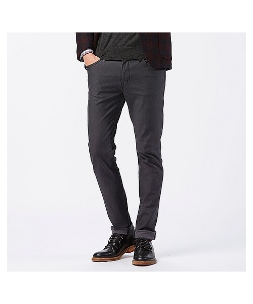 UNIQLO（ユニクロ）の「MEN ストレッチスキニーフィットテーパードカラージーンズ（柄）（デニムパンツ・メンズ・BLUE/DARK GRAY・40/29/44/36/38/42/33/28/30/32/31/34/35/27）」の2枚目の写真