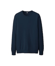 UNIQLO | MEN コットンカシミヤクルーネックセーター（長袖）(ニット/セーター)