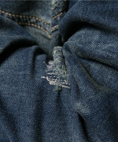 RATTLE TRAP（ラトルトラップ）の「ジャージーデニムシャツ【クラッシュリメイク】（シャツ/ブラウス・メンズ・ブルー・MEDIUM/LARGE/LL）」の10枚目の写真