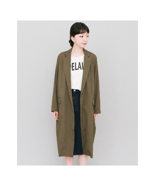 KBF（ケイビーエフ）の「KBF+ ビックコート（ジャケット/アウター・レディース・BROWN/KHAKI/NAVY・one）」の10枚目の写真