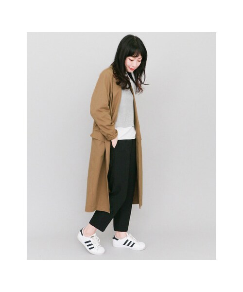 KBF（ケイビーエフ）の「KBF+ ビックコート（ジャケット/アウター・レディース・BROWN/KHAKI/NAVY・one）」の7枚目の写真