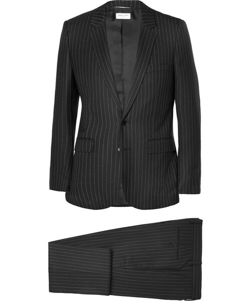 Saint Laurent（サンローラン）の「Saint Laurent Black Slim-Fit Pinstripe Wool Suit