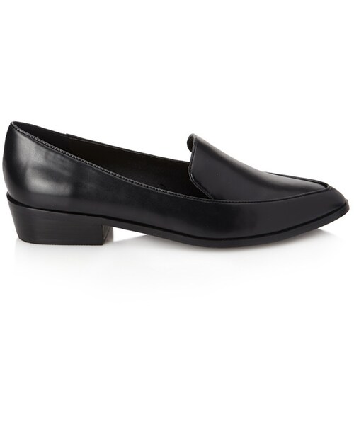 FOREVER 21（フォーエバー トゥエンティーワン）の「FOREVER 21 Pointed Faux Leather Loafers（シューズ・レディース・Black・8）」の6枚目の写真
