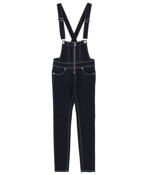 GYDA（ジェイダ）の「ZIPデニムサロペット（）」 - WEAR