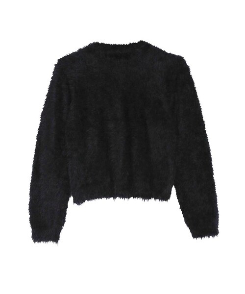 merry jenny（メリージェニー）の「ハイネックシャギーニット（トップス・レディース・オフホワイト/ブラック/ピンク/グリーン・F）」の2枚目の写真