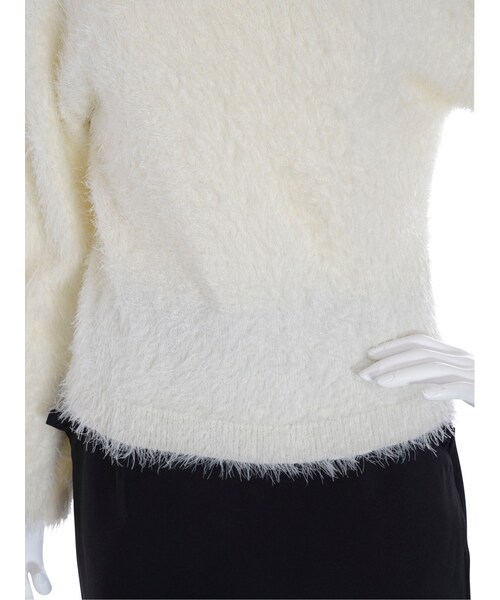 merry jenny（メリージェニー）の「ハイネックシャギーニット（トップス・レディース・オフホワイト/ブラック/ピンク/グリーン・F）」の13枚目の写真