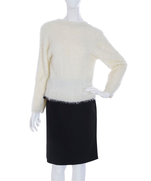 merry jenny（メリージェニー）の「ハイネックシャギーニット（トップス・レディース・オフホワイト/ブラック/ピンク/グリーン・F）」の9枚目の写真