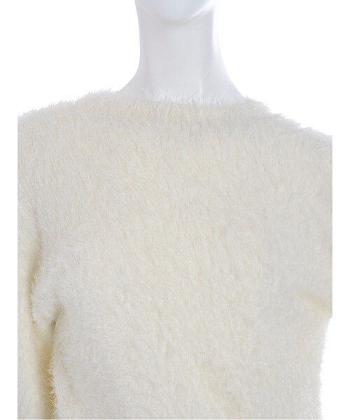 merry jenny（メリージェニー）の「ハイネックシャギーニット（トップス・レディース・オフホワイト/ブラック/ピンク/グリーン・F）」の12枚目の写真