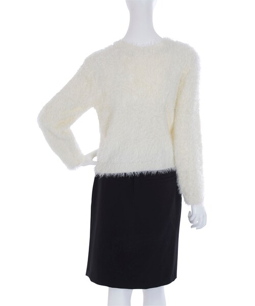 merry jenny（メリージェニー）の「ハイネックシャギーニット（トップス・レディース・オフホワイト/ブラック/ピンク/グリーン・F）」の11枚目の写真