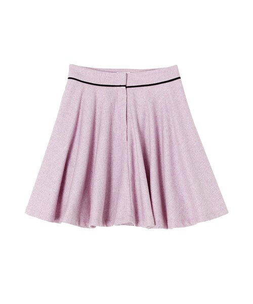 merry jenny（メリージェニー）の「配色パイピングサーキュラースカート（スカート・レディース・ホワイト/ブラック/ピンク・S/M）」の3枚目の写真