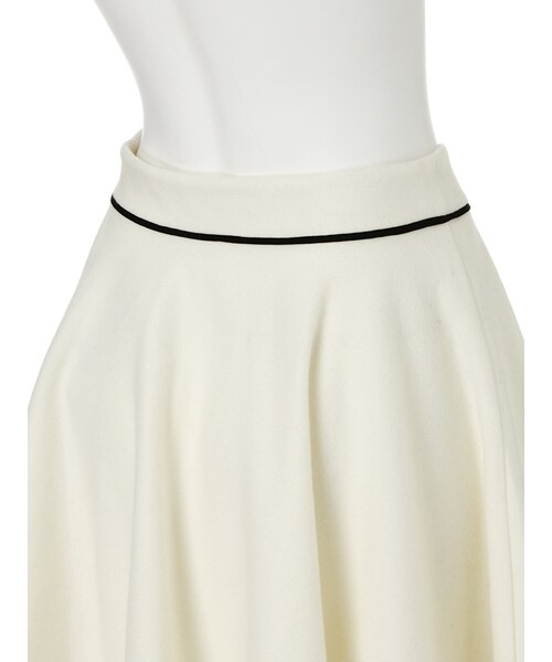 merry jenny（メリージェニー）の「配色パイピングサーキュラースカート（スカート・レディース・ホワイト/ブラック/ピンク・S/M）」の10枚目の写真