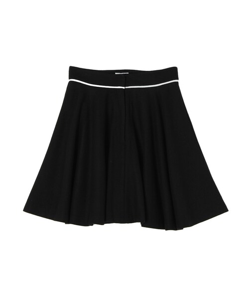 merry jenny（メリージェニー）の「配色パイピングサーキュラースカート（スカート・レディース・ホワイト/ブラック/ピンク・S/M）」の2枚目の写真