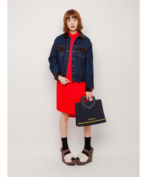 merry jenny（メリージェニー）の「DokiDokiBAG（バッグ・レディース・ワイン/ネイビー/パープル・F）」の5枚目の写真