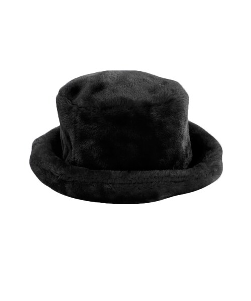 merry jenny(メリージェニー)の「Fur HAT(帽子・レディース・ブラック/ラベンダー・F)」の1枚目の写真