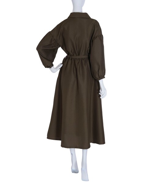 merry jenny（メリージェニー）の「配色ジョーゼットシャツワンピース（ワンピース/ドレス・レディース・ブラック/ピンク/オリーブ・F）」の7枚目の写真