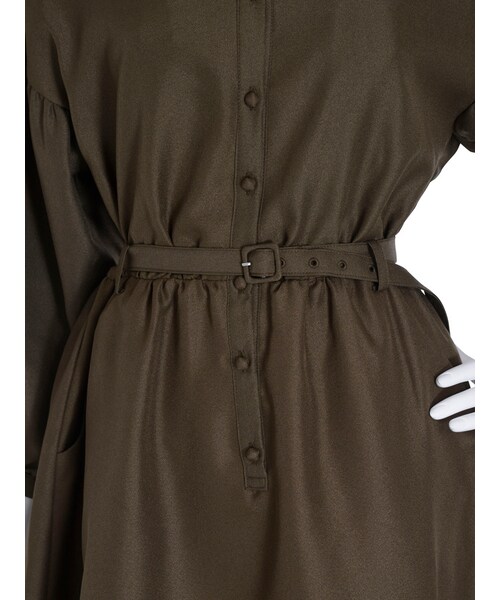 merry jenny（メリージェニー）の「配色ジョーゼットシャツワンピース（ワンピース/ドレス・レディース・ブラック/ピンク/オリーブ・F）」の10枚目の写真