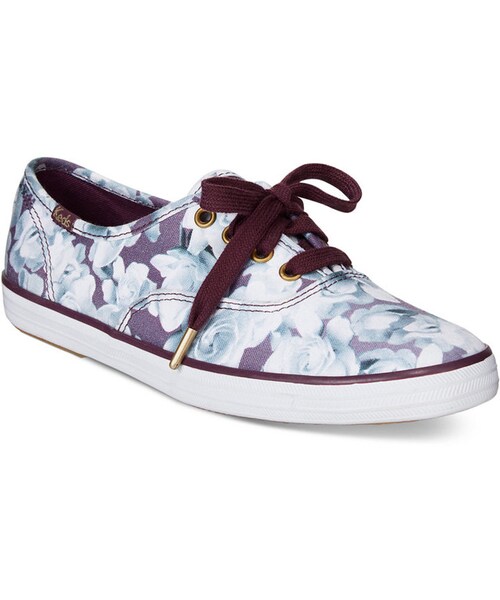 Keds（ケッズ）の「Keds Women's Limited Edition Taylor Swift Champion Floral Print Sneakers（スニーカー・レディース・Blue/Purple・5.5M/6M/6.5M/7M/7.5M/8M/8.5M/9M/9.5M/10M）」の2枚目の写真