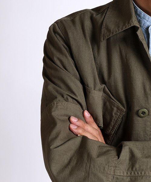 FREAK'S STORE（フリークスストア）の「リップストップジャングルファティーグシャツ（ジャケット/アウター・メンズ・オリーブ/ネイビー・M/L）」の8枚目の写真