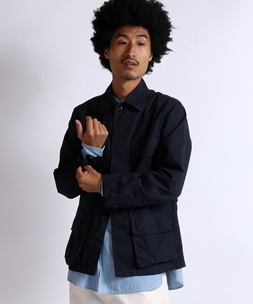 FREAK'S STORE（フリークスストア）の「リップストップジャングルファティーグシャツ（ジャケット/アウター・メンズ・オリーブ/ネイビー・M/L）」の2枚目の写真