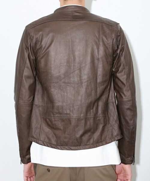 shama（シャマ）の「【STUDIOUS限定】エアレザーシングルライダース  