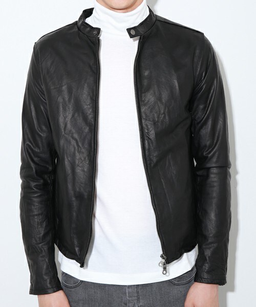 shama（シャマ）の「【STUDIOUS限定】エアレザーシングルライダース  