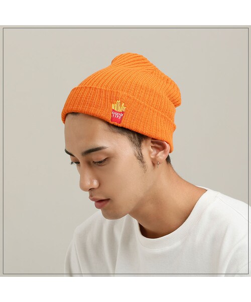 ROMANTIC CROWN（ロマンティッククラウン）の「FRENCH FRIES BEANIE_ORANGE（その他・メンズ・기타）」の3枚目の写真