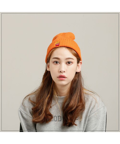 ROMANTIC CROWN（ロマンティッククラウン）の「FRENCH FRIES BEANIE_ORANGE（その他・メンズ・기타）」の2枚目の写真