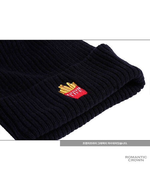 ROMANTIC CROWN(ロマンティッククラウン)の「FRENCH FRIES BEANIE_BLACK(その他・メンズ・기타)」の5枚目の写真