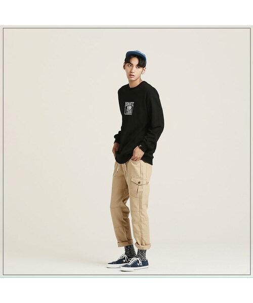 ROMANTIC CROWN（ロマンティッククラウン）の「CHECK LIST CREW NECK_BLACK（その他・メンズ・기타）」の3枚目の写真