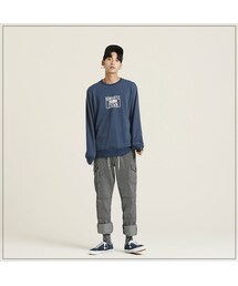 ROMANTIC CROWN | CHECK LIST CREW NECK_BLUE(その他)