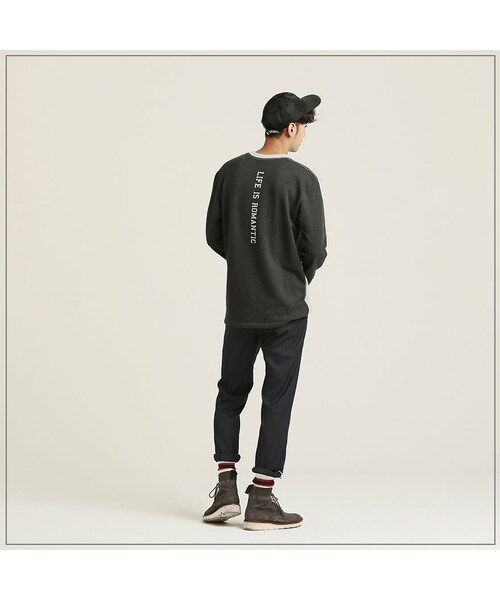 ROMANTIC CROWN（ロマンティッククラウン）の「GOOD LIFE REVERSE ROUND NECK_BLACK（その他・メンズ・기타）」の5枚目の写真
