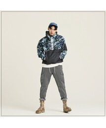 ROMANTIC CROWN | GOOD LIFE CAMO ANORAK_BLUE(ジャケット/アウター)