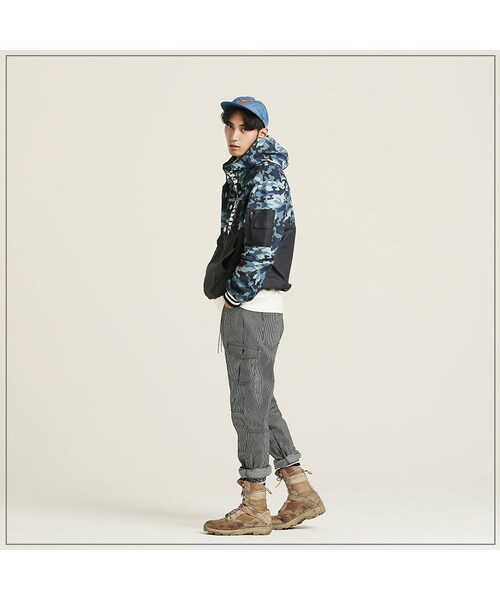ROMANTIC CROWN（ロマンティッククラウン）の「GOOD LIFE CAMO ANORAK_BLUE（ジャケット/アウター・メンズ・기타）」の5枚目の写真