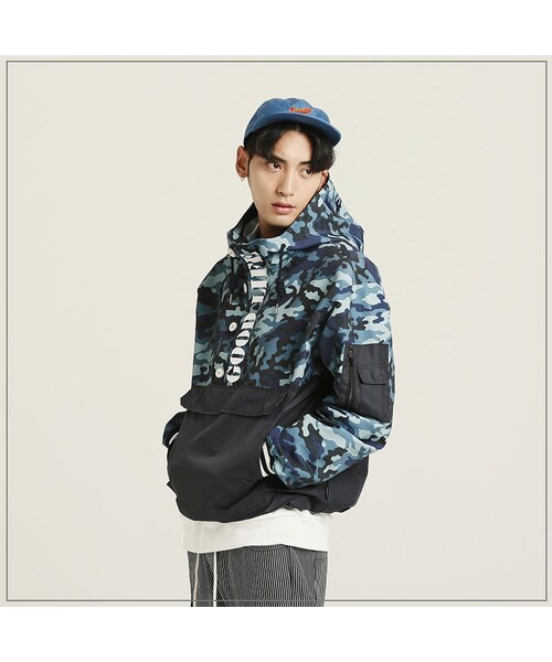 ROMANTIC CROWN（ロマンティッククラウン）の「GOOD LIFE CAMO ANORAK_BLUE（ジャケット/アウター・メンズ・기타）」の6枚目の写真