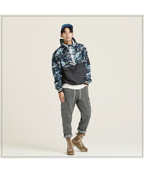 ROMANTIC CROWN（ロマンティッククラウン）の「GOOD LIFE CAMO ANORAK_BLUE（ジャケット/アウター・メンズ・기타）」の3枚目の写真