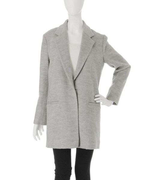 LAGUNAMOON（ラグナムーン）の「Soft Woolガウンジャケット（ジャケット/アウター・レディース・ホワイト/グレー/ネイビー・S/M）」の4枚目の写真