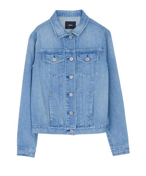 MURUA（ムルーア）の「【CASUAL】BasicルーズGジャン（ジャケット/アウター・レディース・ブルー/アイスブルー/インディゴ）」の2枚目の写真