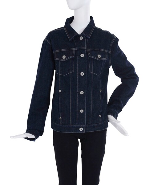 MURUA（ムルーア）の「【CASUAL】BasicルーズGジャン（ジャケット/アウター・レディース・ブルー/アイスブルー/インディゴ）」の5枚目の写真