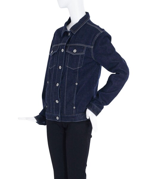 MURUA（ムルーア）の「【CASUAL】BasicルーズGジャン（ジャケット/アウター・レディース・ブルー/アイスブルー/インディゴ）」の6枚目の写真