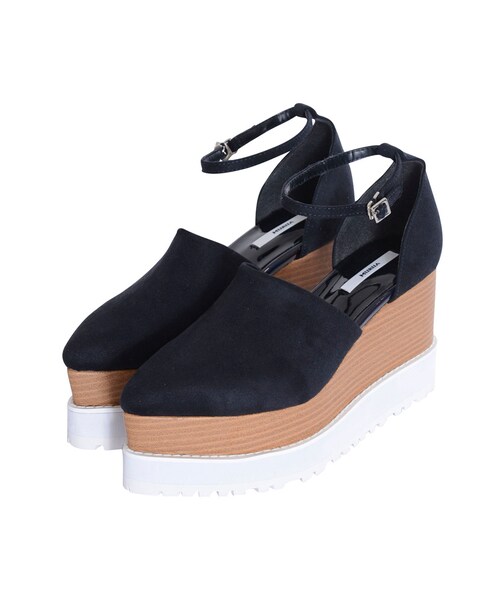 MURUA（ムルーア）の「【SHOES】ウエッジスエードパンプス（シューズ・レディース・ブラック/ブラウン/カーキ）」の4枚目の写真