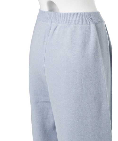 MURUA（ムルーア）の「【MODE】タックニットガウチョ（パンツ・レディース・ホワイト/グレー/アイスブルー・1/2）」の9枚目の写真