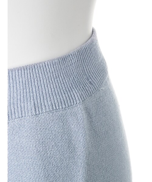 MURUA（ムルーア）の「【MODE】タックニットガウチョ（パンツ・レディース・ホワイト/グレー/アイスブルー・1/2）」の8枚目の写真